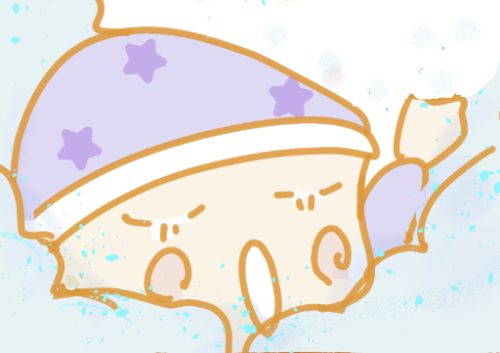 洗濯機からあふれた泡の上で眠ってしまうスリープーずりのイラスト