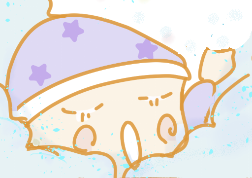 洗濯機からあふれた泡の上で眠ってしまうスリープーずりのイラスト